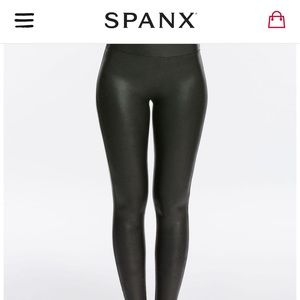 SPANX FAUX LEATHER LEGGINGS